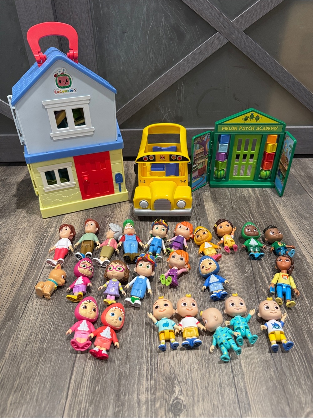 Cocomelon Playset Bundle with House and Yellow School Bus and Assorted Figures